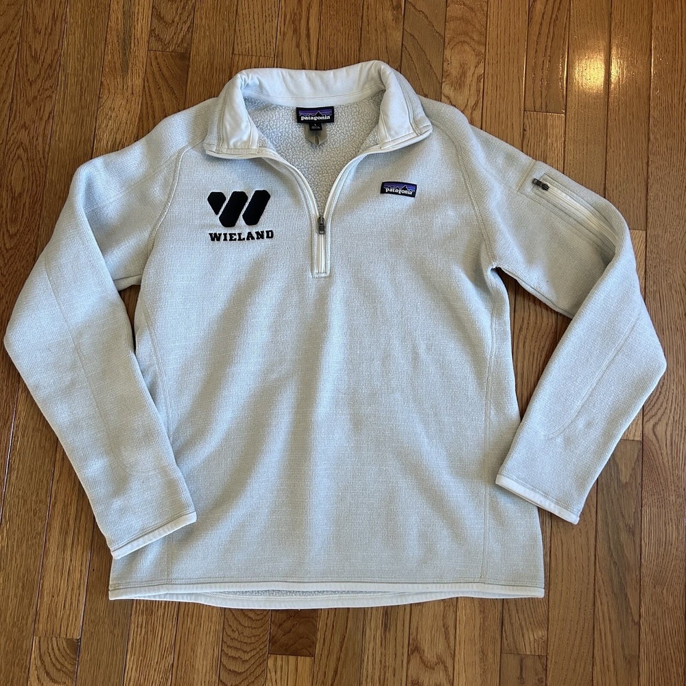 Patagonia Womens Fleece 1/4 Zip Better Sweater Size Large 25617 Cream